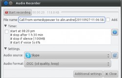 Audio Recorder — Запись аудио в Ubuntu Linux