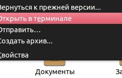 Как открыть терминал в нужной директории