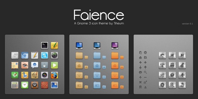 Faience - Иконки для GNOME Shell