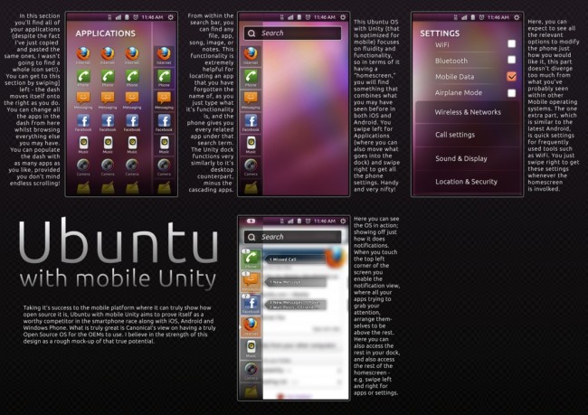 Концепт интерфейса Ubuntu Phone