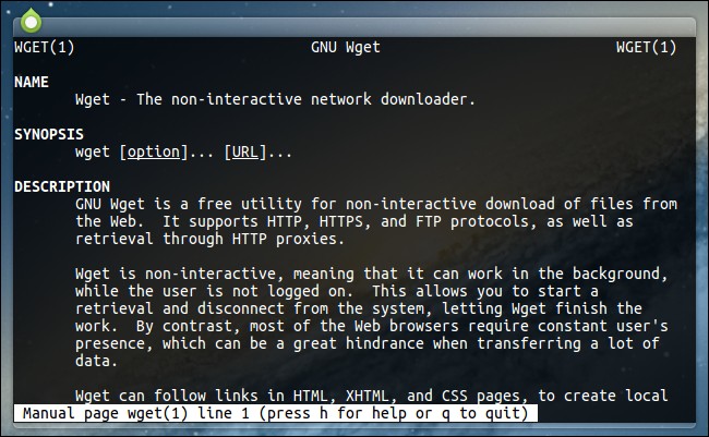 man wget