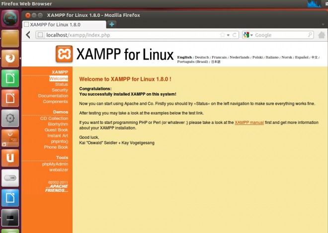 XAMPP 1.8.0