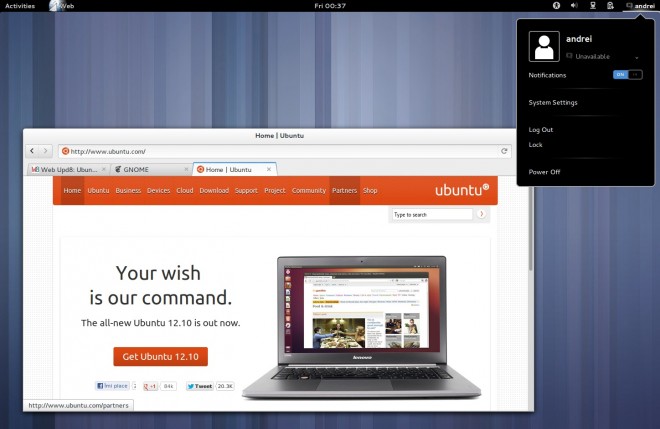 Релиз Ubuntu GNOME Remix 12.10