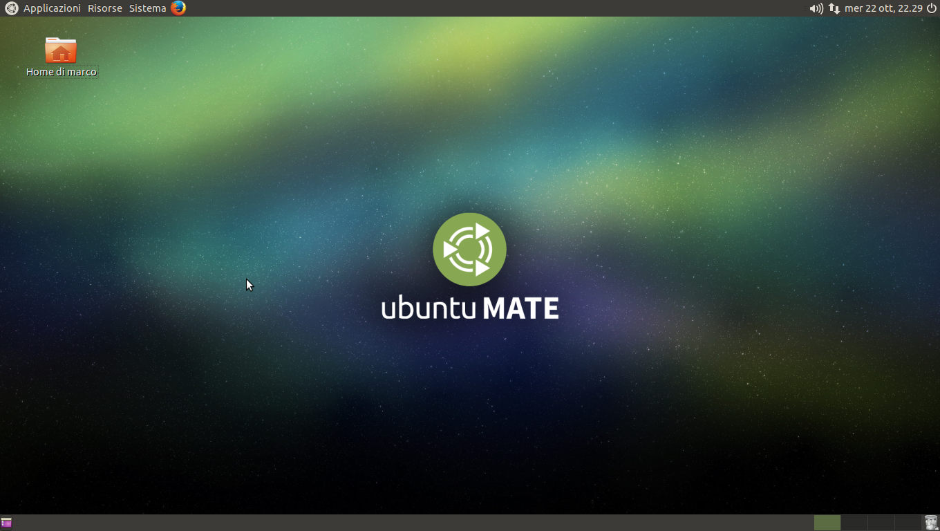 Рабочий стол Ubuntu Mate